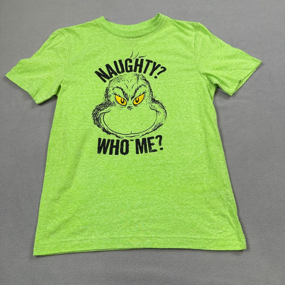 NWOT The Grinch Shirt Womens M Green Naughty Who Me Graphic Tee Dr Seuss Cartoon